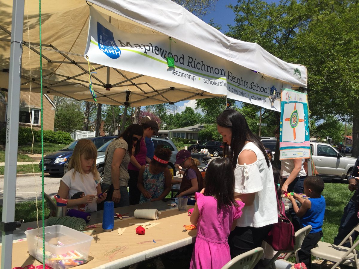 schep's tweet image. Troop 3878 rocked the @MRH_Schools Children’s booth at the Richmond Heights ArtFest today!