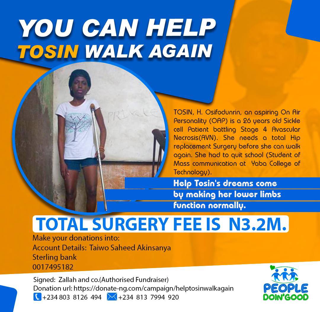 meenajayy's tweet photo. @EL_DEINO Pls can you help me and donate 1k or more to #helptosinwalkagain 
Donate https://t.co/9k5Kcmv8tx

Or send to 
0017495182 sterling bank. TAIWO SAHEED  AKINSANYA 

I know we can do it pls. 1k or more. Thank you. https://t.co/5KsHpzyuih