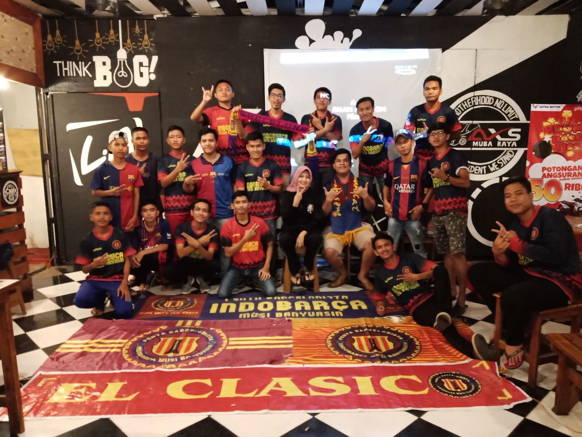 INDOBARCA_MUBA's tweet photo. Terima kasih telah datang di event nobar el clasico. Sampai jumpa di event selanjutnya #ChapterEvent https://t.co/ltxk4mSeYc