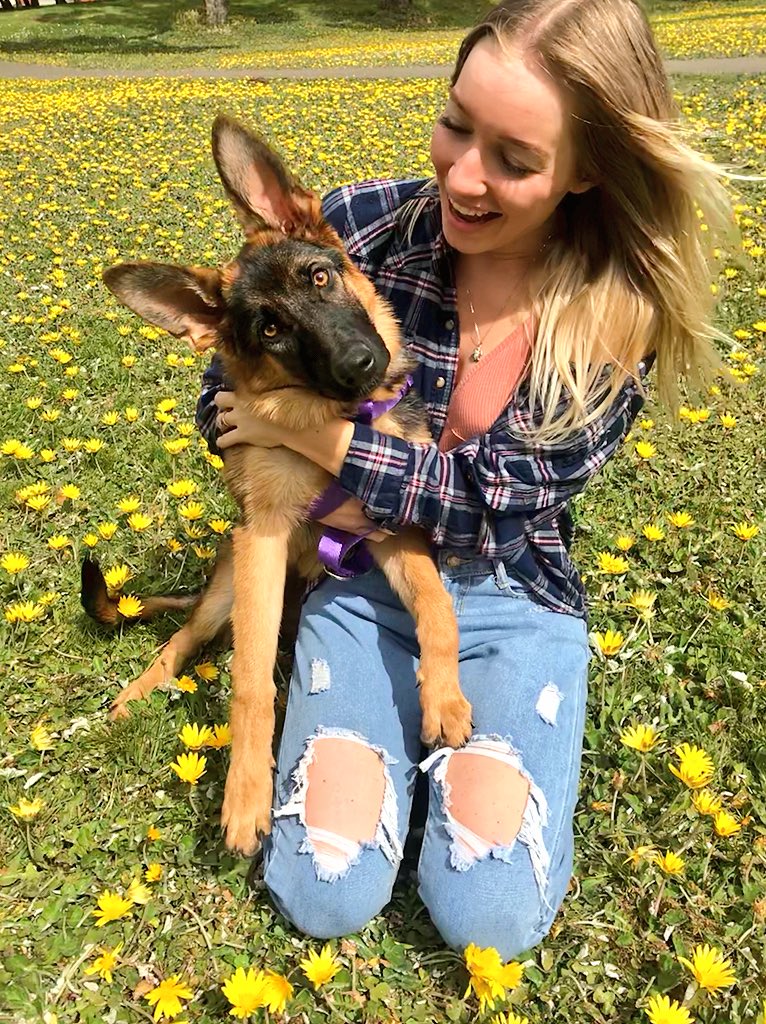 What’s cuter than a puppy head tilt? 🌼