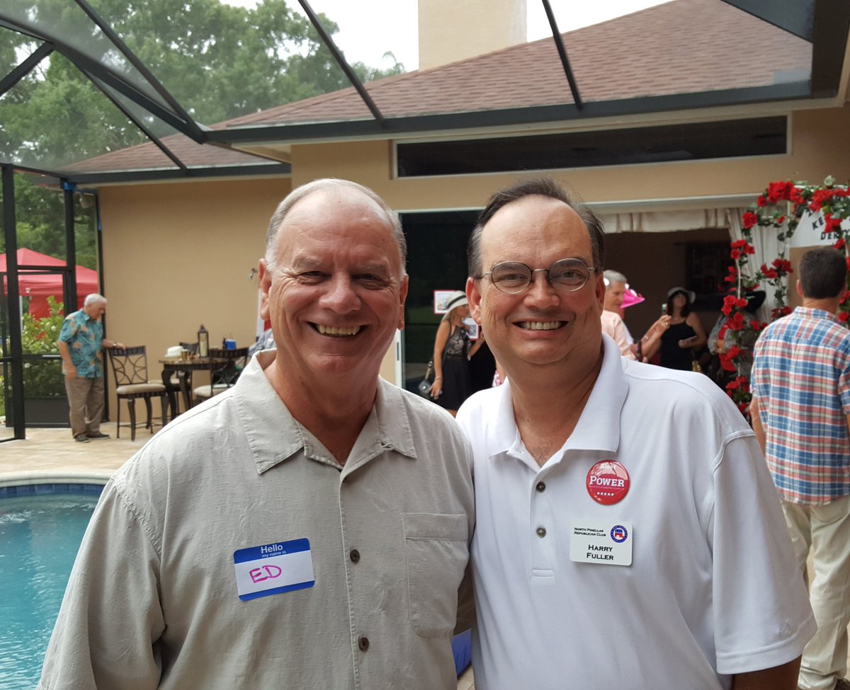 harryfuller358's tweet photo. Spending time with my friend Ed Hooper at the North Pinellas Republican Club Fourth Annual Kentucky Derby Party. He is running for Florida State Senator in District 16. For more information about his campaign, go to https://t.co/Be4fL6aolg. #HarryFuller #EdHooper @EdHooper4FLSen https://t.co/Pfk8dMq8bz