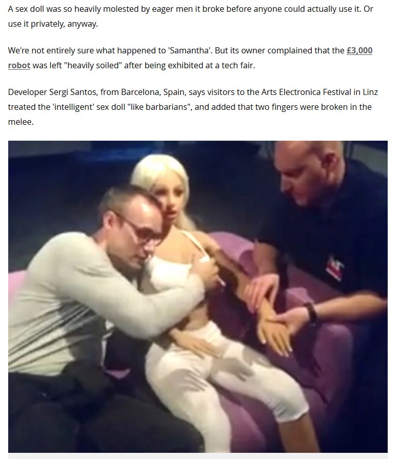 TW: sexual violence "Sex robots will prevent violence against women."