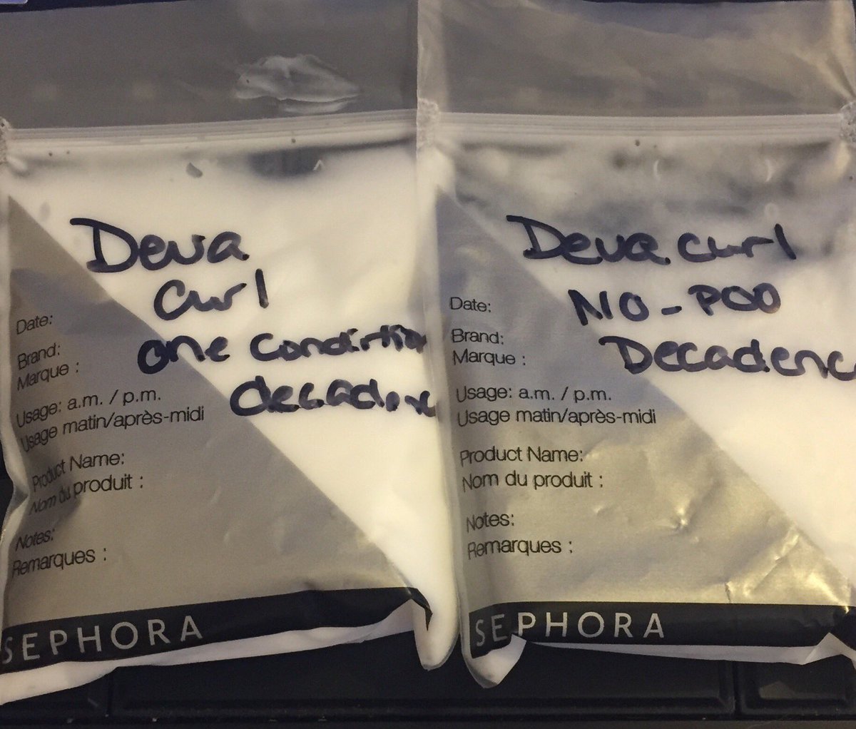 kakarik0's tweet image. Can’t wait to try these out!! My hair’s damaged from bleaching so I hope this will bring some moisture and life back to my hair✨ #DevaCurl #DevaCurlDecadence