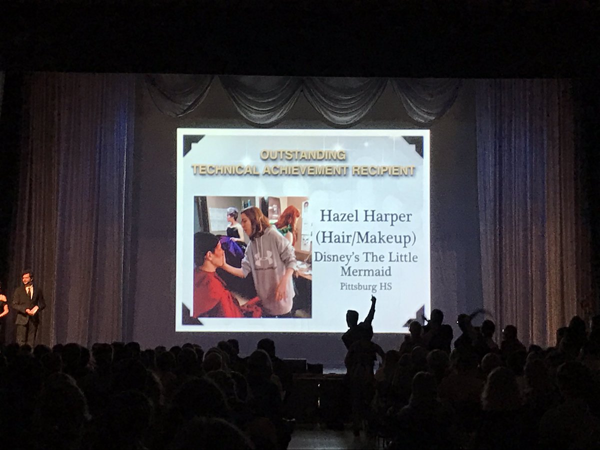 PHSPerforms's tweet photo. Congrats to our Little Mermaid hair and makeup designer! #JesterAwards @PittsburgUSD250 @DragonActivity https://t.co/snJyq9dHOY
