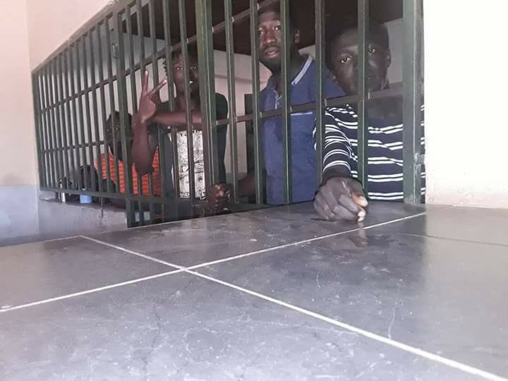Farida_N's tweet image. Police arrested these four young men in the #Gambia after one of them delivered a speech protesting against the pollution of the ocean by a Chinese company. Such injustices are caused by systems that take more than the downfall of a dictator to fix. #gunjur