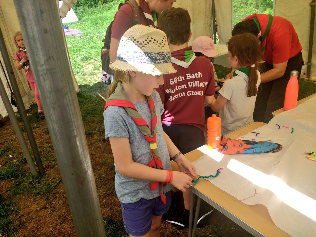 31stBathScouts's tweet photo. This afternoon Cubs visited the craft tent and played aeroball #cubs #OnceUponACamp #iscout https://t.co/fffTUhcq9Z