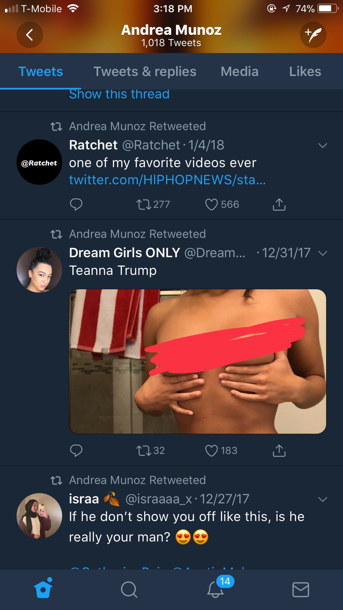 Gina Darling on X: @Italiaaaa_23 @Andrea98M @KaelaCorley Shut yo dumbass  up, Andrea. You out here retweeting nudes and porn tryna shame this girl  for having a normal ass profile pic. t.co0Q9lLZNHbq 