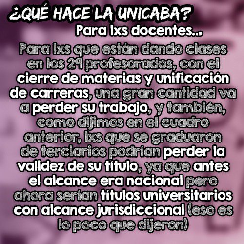 CapitalUes's tweet photo. Pasate por nuestro ig para saber más de la UniCABA! https://t.co/3vnDA11TRI

DEFENDAMOS NUESTROS TERCIARIOS https://t.co/ghHLDv6jtC