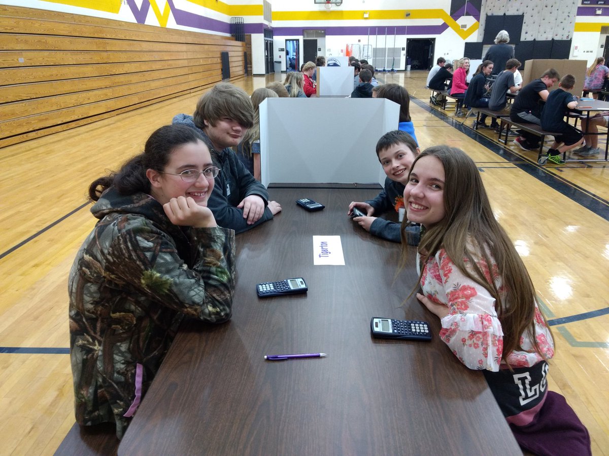 MarquardtClass's tweet photo. The Pythagoreans and Smarties proudly represented Tigerton at a Junior High Math Competition in Pittsville on Friday, May 4. The teams placed 22nd &amp; 23rd out of 29 teams at their first math competition experience. #TigertonProud https://t.co/4QQF1GbhJ6