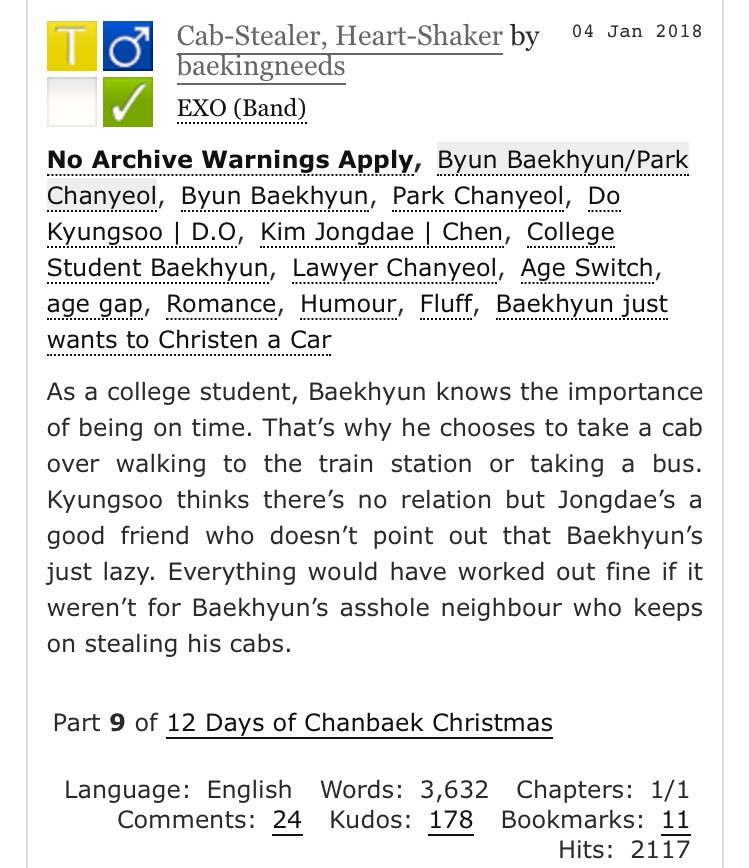 gusujeno's tweet photo. • Let's Do This Right by baekingneeds (based on Cab-Stealer, Heart-Shaker by the same author)

- not your usual sugar-coated love story, very honest
- would recommend reading the one-shot before the fic
- 10/10
#ldtr

https://t.co/3k3uPEcB7j - fic
https://t.co/F39qiezhsP - shot https://t.co/HRbNYGeVlp