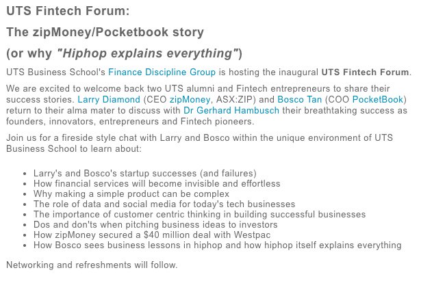 UTS Finance Department tweet media