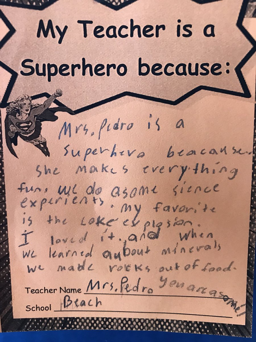 HBESDolphins's tweet photo. Our teachers are superheroes! Happy teacher appreciation week. @HBESDolphins https://t.co/oU6BZB0y8d