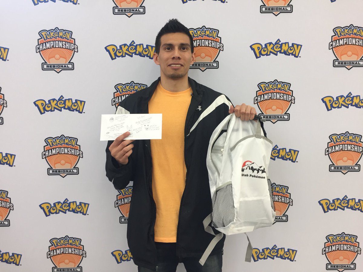 MrOlivola's tweet photo. WHAT A FINISH IN SALT LAKE CITY!! After time was called, +3 turns were resolved, and the match resolution calculations were done with only one Pokemon remaining on each side...
@EGrim26 is your $1,000 VGC Midseason Showdown Champion!!
#PlayPokemon #IntenseFinish @UtahPokemon π https://t.co/ehFsSETDqq