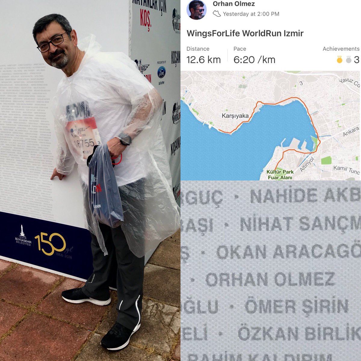 orhanolmez1961's tweet photo. Dün İzmir’de 8000 kişi dünya ile aynı anda #kosamayanlaricinkos tuk . Ben 12,68 km. de yakalandım. @rundamental ekibi ile keyifli bir organizasyon daha bitti. @WFLWorldRun @RedBullTR @tofdgenelmerkez #notonlyrunning https://t.co/pb9PirOjDI