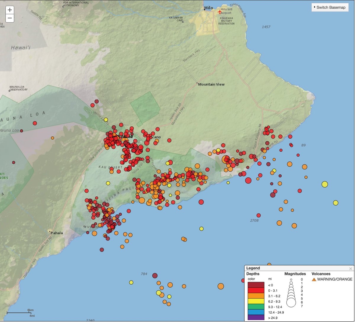 USGSVolcanoes's tweet photo. What a week! Eruptions, earthquakes, and a lower lava lake. The USGS-HVO takes you through it, in this week's Volcano Watch. https://t.co/N0ny8t6oeT https://t.co/sMdhkE82VN