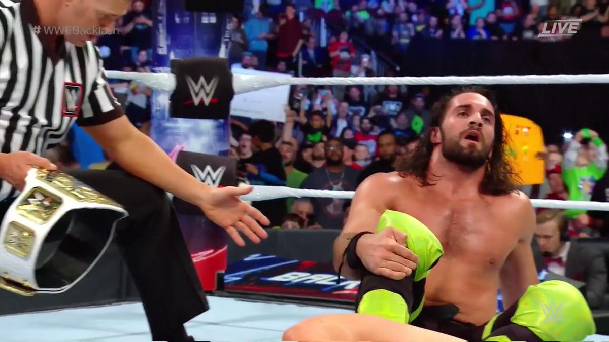 HeroeDelDistrit's tweet photo. Tremenda batalla entre #SethRolling vs #TheMiz , por el campeonato intercontinental, #SethRolling se lleva la victoria #WWEBacklash ✌💪 https://t.co/XrLl93XPVi