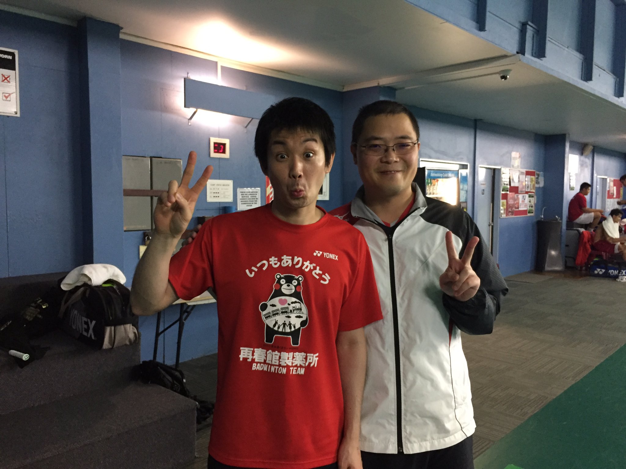 Jeff Wang With熊本再春館player小野菜保選手and 中井由希乃選手 池田雄一先生 Jeff Wang With熊本再春館player小野菜保選手and 中井由希乃選手 池田雄一先生