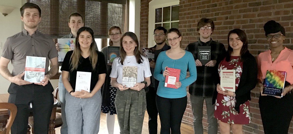 LFClibrary's tweet photo. Now on display in the library: Books purchased in honor of LIT graduating student employees: https://t.co/pbLWha55dz