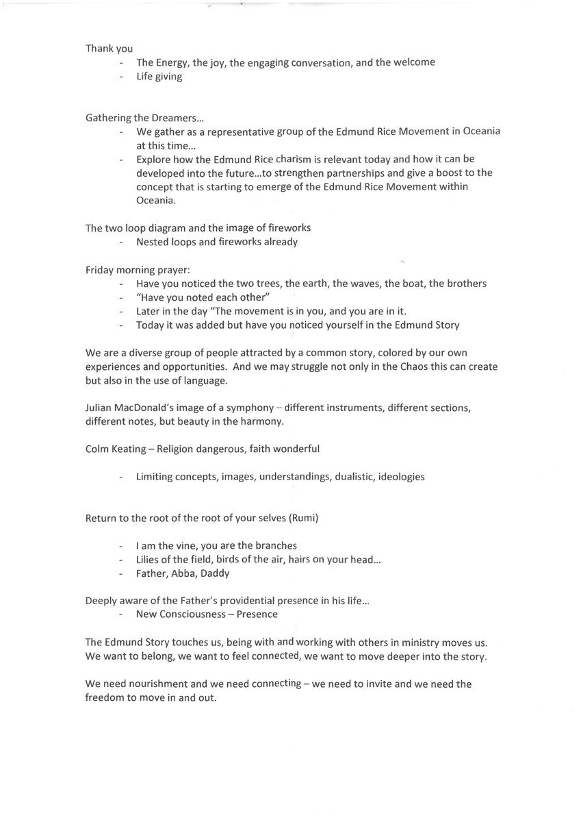 Below are notes from Hugh O'Neill's address at the Dinner on Satruday night.