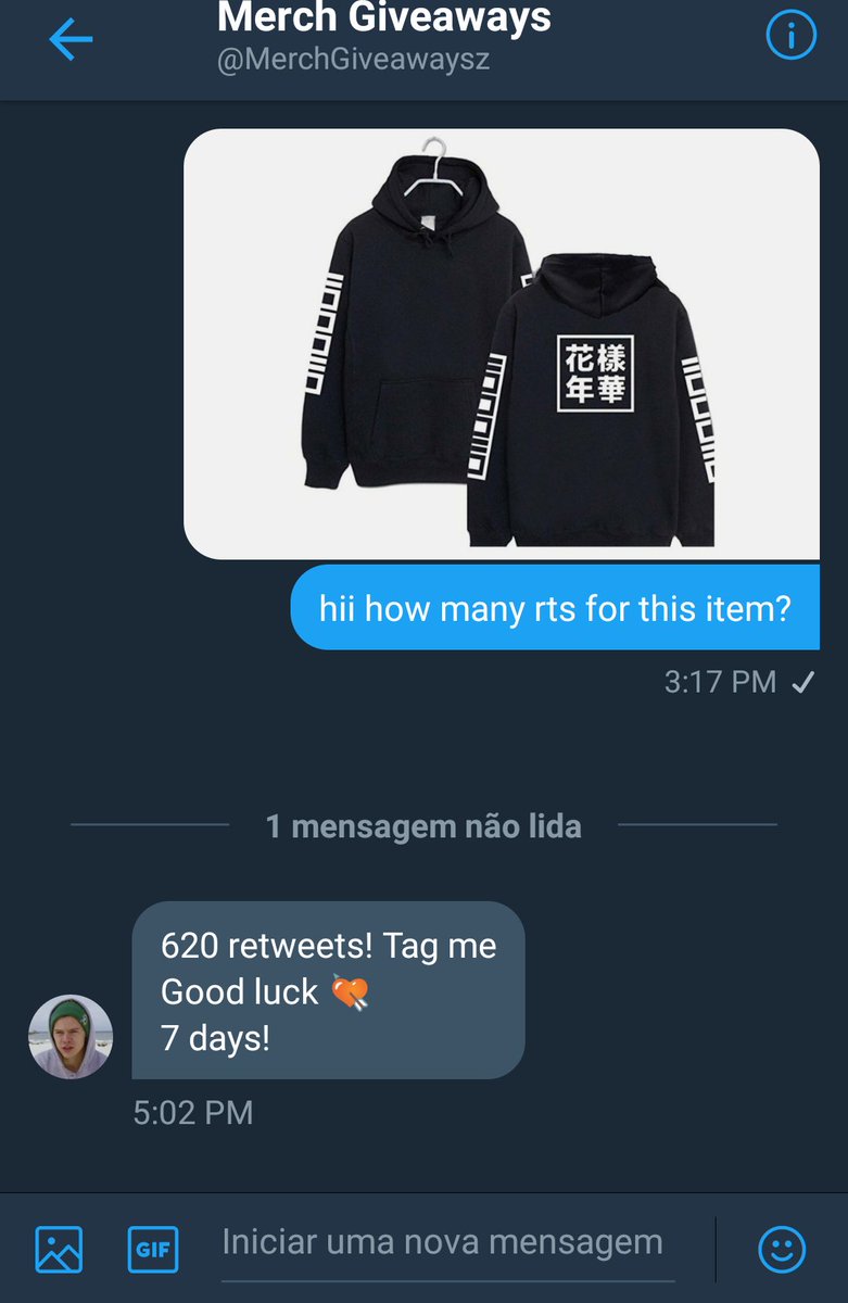 baehyana's tweet image. Por favor gente me ajuda eu quero muito esse moletom pelo @MerchGiveawaysz e preciso de 620 retweets em 7 dias. Por favorrr

Please people help me I really want this sweater by @/MerchGiveaeaysz and I need 620 retweets in 7 days. Please help me~~~😭