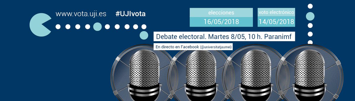 Debate electoral #UJIvota. Hoy 8 de mayo a las 10h. En directo en el <a href="/uji_paranimf/">Paranimf UJI</a> y en Facebook UJI (@universitatjaumei). ¡Participa y env tus preguntas! ow.ly/JtMH30jPKMe   📣🤵‍♀️🤵#SAO_UJI x.com/UJI_noticias/s…
