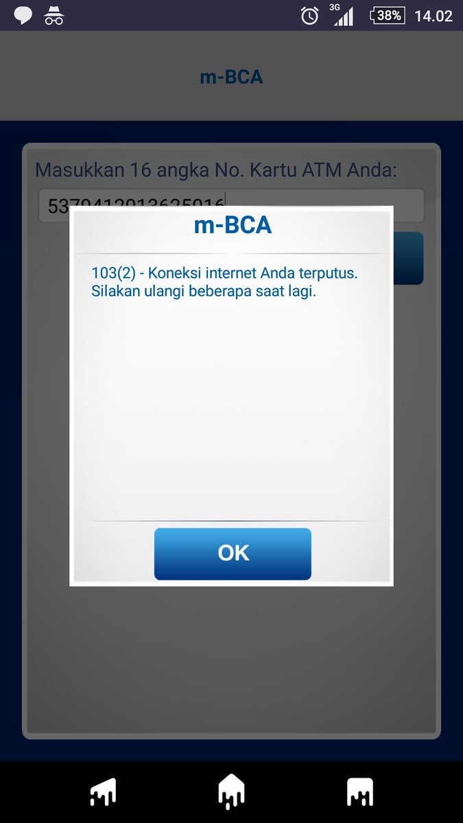 DJpunchkin's tweet photo. @HaloBCA Ini min, daritadi selalu putus, padahal aplikasi lain bisa menggunakan internet https://t.co/7AoTr7oLAS
