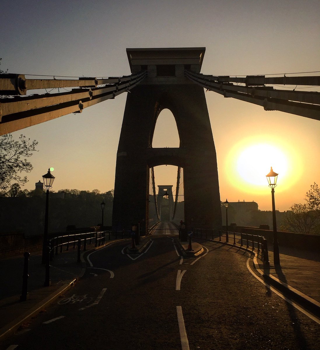 Another beautiful day ahead...looking lovely as always @brunelsbridge 🌅🌅🌅 #BristolIsBest #ILoveBristol