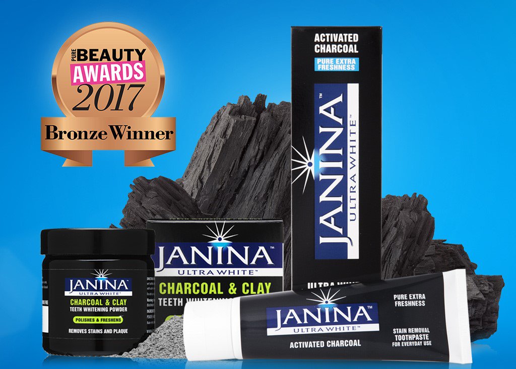 Brushing with the <a href="/Janinawhitening/">Janina Ultra White</a> Charcoal range purifies breath and helps to lift stubborn teeth staining from tea, coffee and nicotine! bit.ly/2kRUilo #MyJaninaSmile