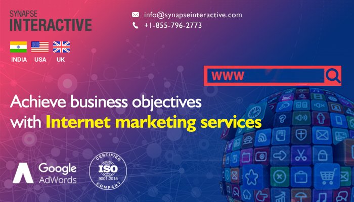 Internet marketing services offered by SynapseInteractive help you to build personalized relations with your target customers, improve your brand image and business leads. Hire our internet marketing experts to get a solid digital marketing strategy. #Online_Marketing