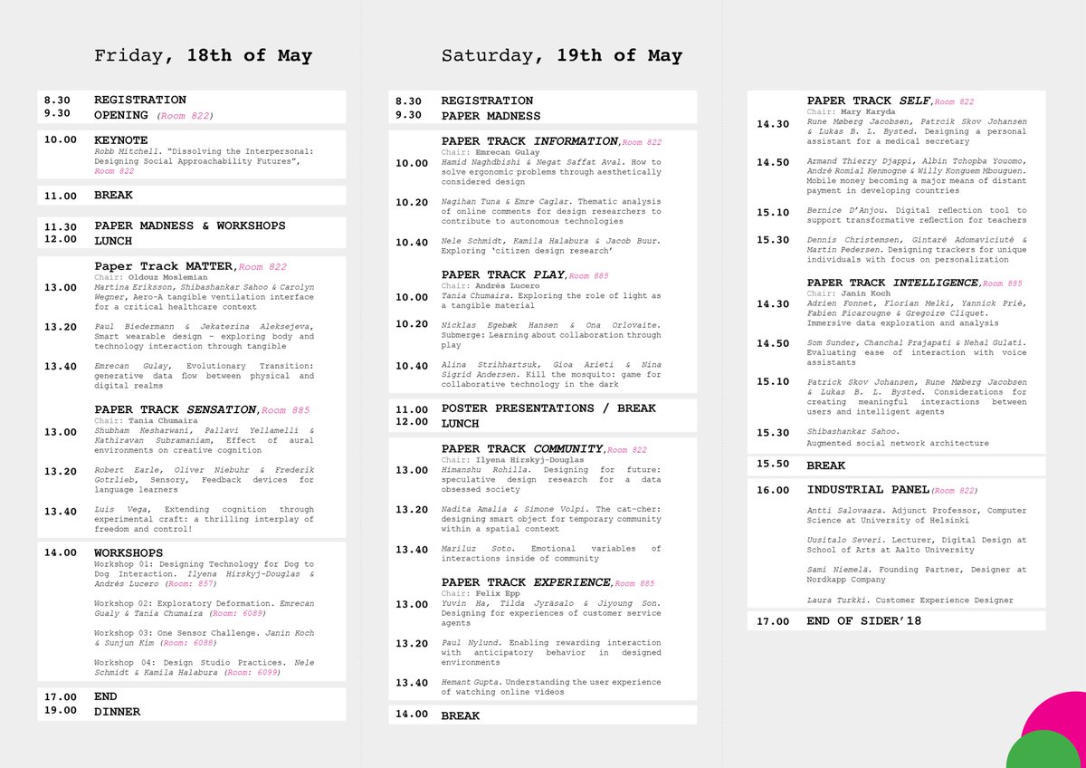 SIDeRIxD's tweet photo. Here is #SIDeR18 complete program. Have you spotted your name here? https://t.co/IqZSB0G2LJ