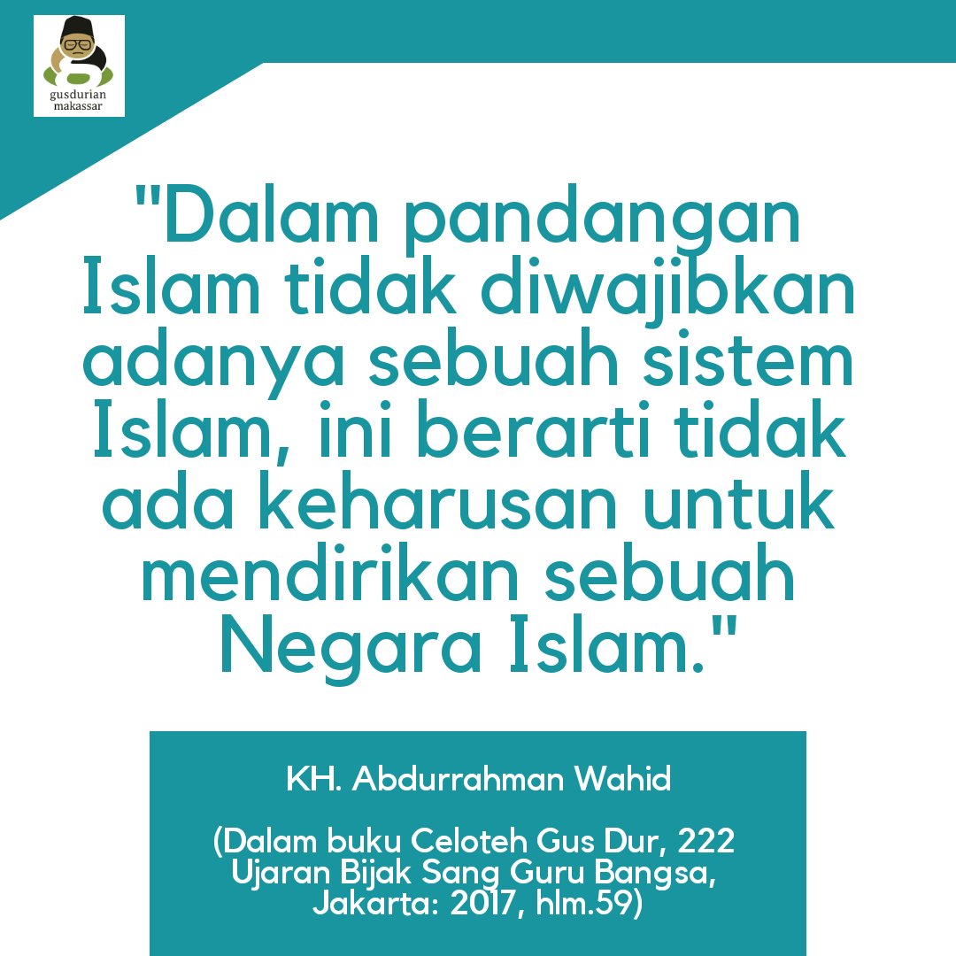 Tidak ada keharusan untuk mendirikan Negara Islam. #HTIbubar7mei #HTIBubarSelamanya #JagaNKRItolakHTI