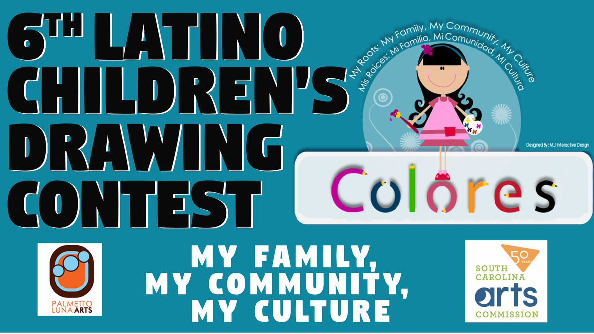 PalmettoLuna's tweet photo. Know any Latinx children 12 or under in #southCarolina who like to draw or paint? Share this with their families, teachers, and groups! Cash prizes for 3 winners! https://t.co/t7eou9IVPN for details click! #art #artcontest #drawing #painting https://t.co/OW5Uey9FLS