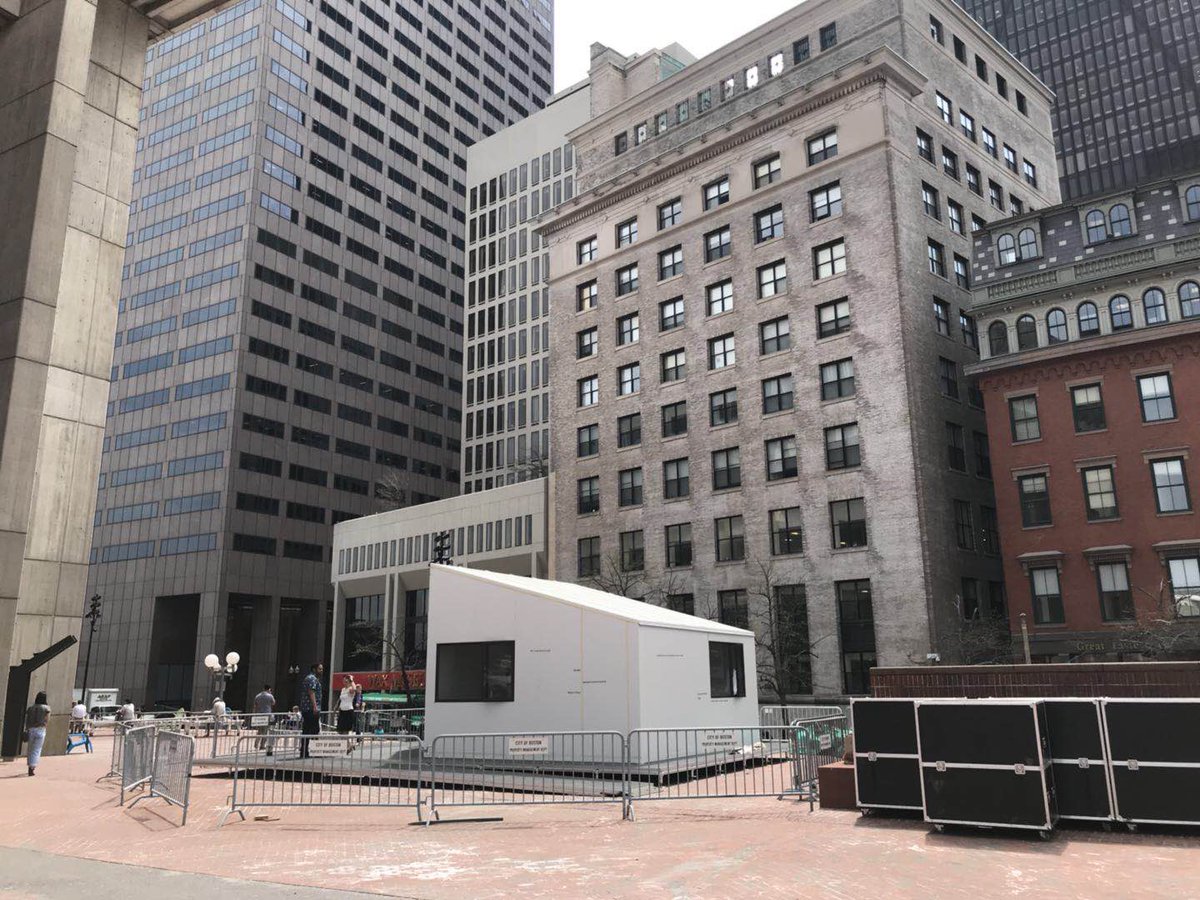 PIDO_PAO's tweet photo. This week, Principals He Zhe, Zang Feng, and James Shen assembled a #pluginhouse in Boston City Hall Plaza. If you're in the area, it will be on display until May 13th! https://t.co/AgZi9SxhEZ