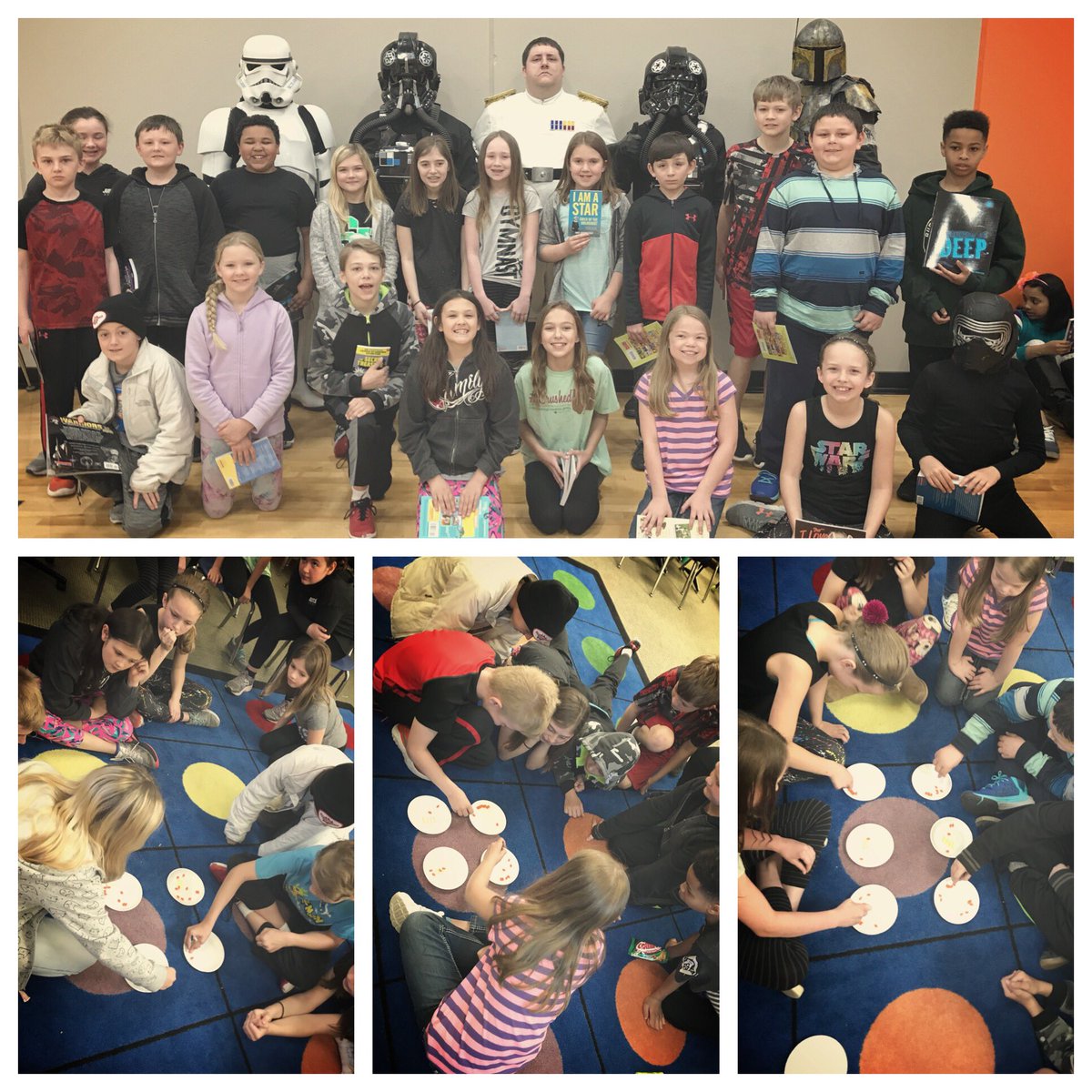 EmSocha's tweet photo. So much fun last Friday! May the 4th be with you &amp; Minute to Win it games- my job is way too fun.😃 @WDPHemlockCreek #wdphc https://t.co/MzCct9e2Cj