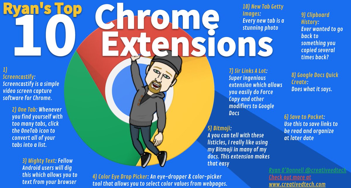 creativeedtech's tweet photo. Here is my top Ten Chrome Extensions
#edtech #edtechchat #edtechteam #gsuiteedu #WeAreCUE https://t.co/Ck7UOsSsxJ
what are some of yours? https://t.co/IWIL4QV55V