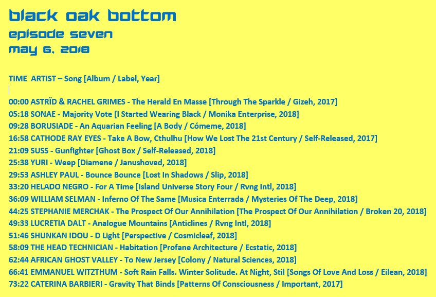 happynewwave's tweet photo. @GizehRecords @sonae_music @monikaenter @BBorusiade @musica_comeme Ashley Paul, Yuri, #janushoved @rvngintl @HeladoNegro William Selman, @StefMerchak @broken20_label Lucretia Dalt, Cosmicleaf, Shunkan Idou, @EcstaticRec @PyeCornerAudio @aghostvalley @witzthum6 @imprec https://t.co/Rt7pFgOWsr