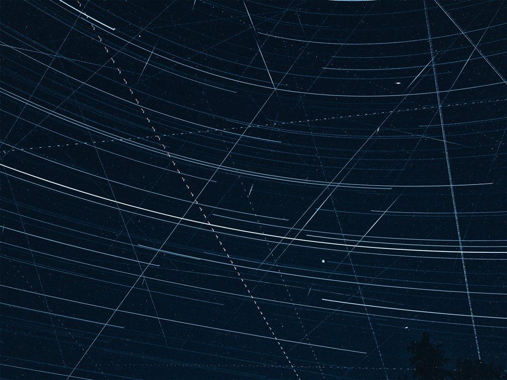 argosart's tweet photo. @ NightCapApp, Massive amount of Iridium Flares above Zwolle (Netherlands). Recording time from 10.34 P.M. - 04.40 A.M. with #iPhone6s #NightCapApp , Post editing with #Snapseed #Zwolle #IridiumFlares #Startrails #nightphotography #ArgosArt https://t.co/xx97xfwza2