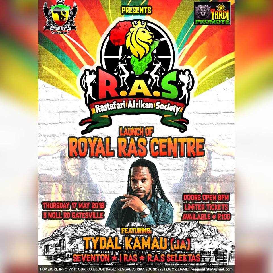 MzansiReggae's tweet photo. Tydal Kamau Somewhere in Africa Calling Tour 2018. South Africa Dates 
May 12th #Benoni
May 13th #Pretoria
May 15th #Johannesburg 
May 16th #Bloemfontein 
May 17th #CapeTown https://t.co/DTlJJZFiL7