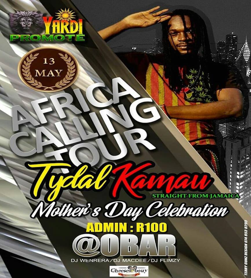 MzansiReggae's tweet photo. Tydal Kamau Somewhere in Africa Calling Tour 2018. South Africa Dates 
May 12th #Benoni
May 13th #Pretoria
May 15th #Johannesburg 
May 16th #Bloemfontein 
May 17th #CapeTown https://t.co/DTlJJZFiL7