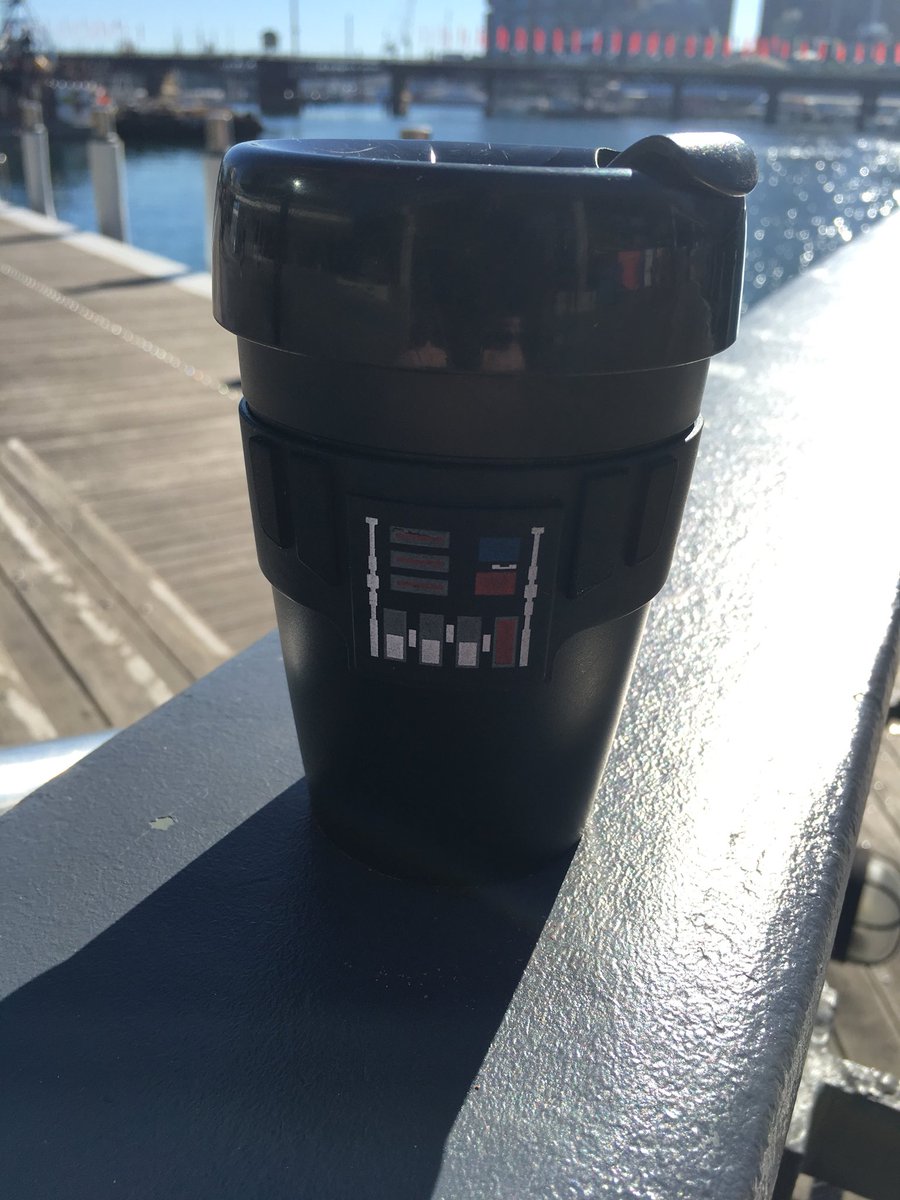 DrGetafix's tweet photo. The force is strong with this one. #forcingfunction #coffeeisthebestforcingfunction @KeepCup #reusable #forceforgood #ASM18SYD https://t.co/OfFqnN5p6b