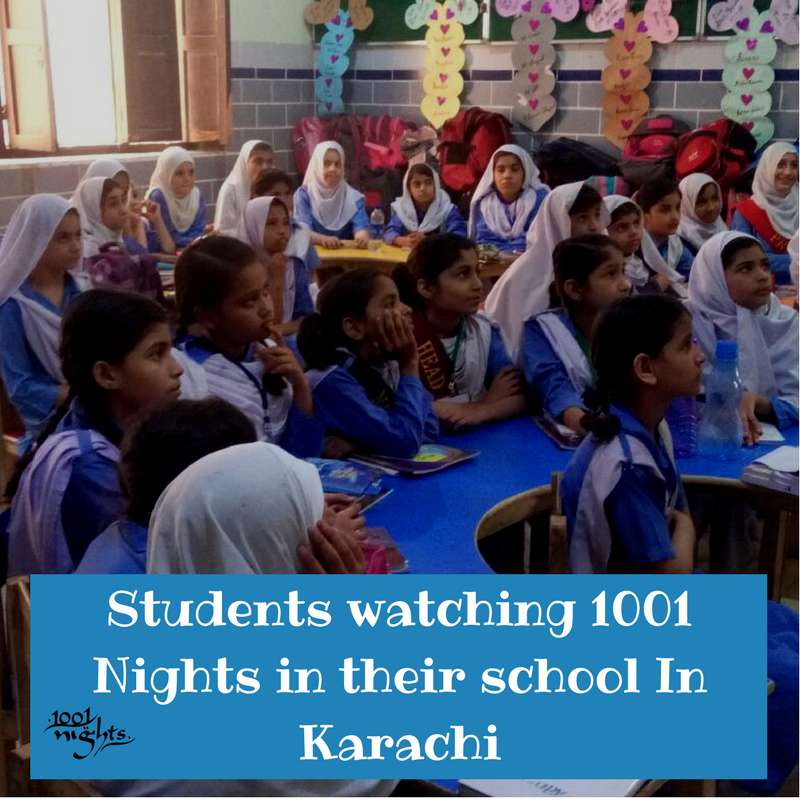 1001Nights_CGN's tweet photo. During story telling session in GBPS Qamar-Ul-Islam in #Karachi, #Sindh. The focus level of students is a proof that they find the #1001Night stories to be interesting. This will not only increase the #engagement but will also have positive effect on the #attendance. @bigbadboo https://t.co/LfsKAokpDg