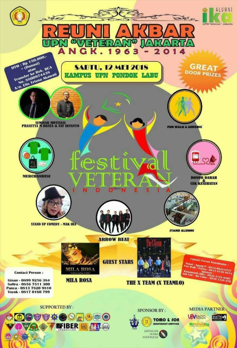 Halo... ini acara reuni akbar UPNVJ angkatan 1963-2014 yang pernah kita omongin nih kak, bang. Untuk lebih jelasnya bisa dm atau cek oa kita yaa😊