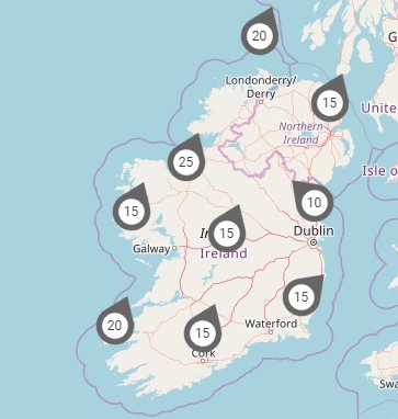 MetEireann's tweet photo. Good morning, here are today's weather graphics, May Bank Holiday Monday! https://t.co/9gKN6SDMVu https://t.co/bB7L1Cbdsg