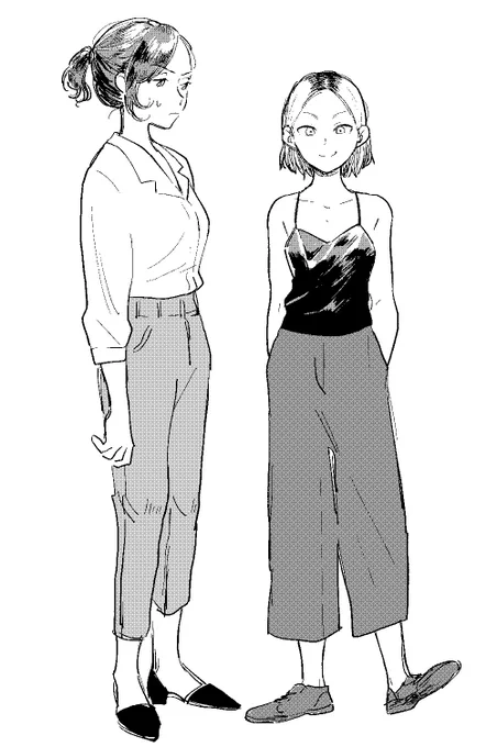 肩幅骨盤しっかり女とヒョロヒョロの女 