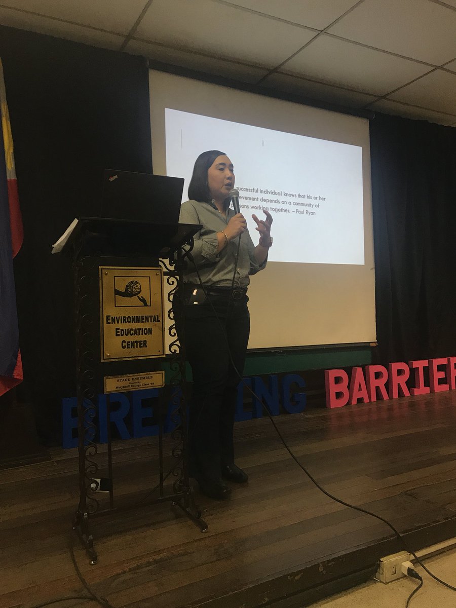 AIESECinMiC's tweet photo. “Bakit importante ang community? 
1. Because no man is an island. Hindi ka alien.
2. We need to build connections. 
3. We have a feeling of sense of belonging. 
4. Self-reflection is triggered. “ 

- @giasison

#BreakingBarriers2018 ✨ https://t.co/Asu3k1QxNS
