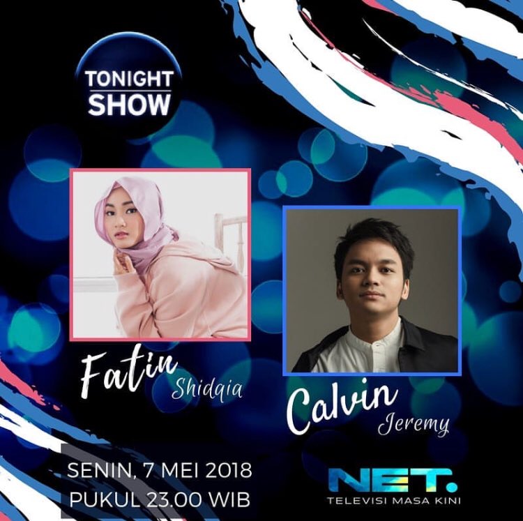 Fatinistic's tweet image. MALAM INI! Pukul 23:00 WIB ada @FatinSL juga di @TonightShow_NET  @netmediatama, jgn lupa nonton guys! 😍

#FatinShidqiaLubis
#TonightShow_NET
#Netmediatama
