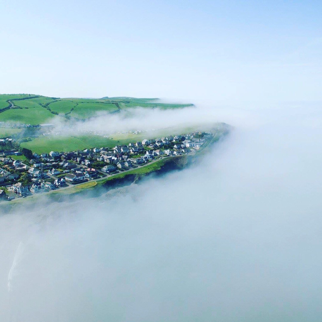 Your not a real drone photographer until youve taken a sea mist photo 😂 #dyfivalley #borth #seamist
