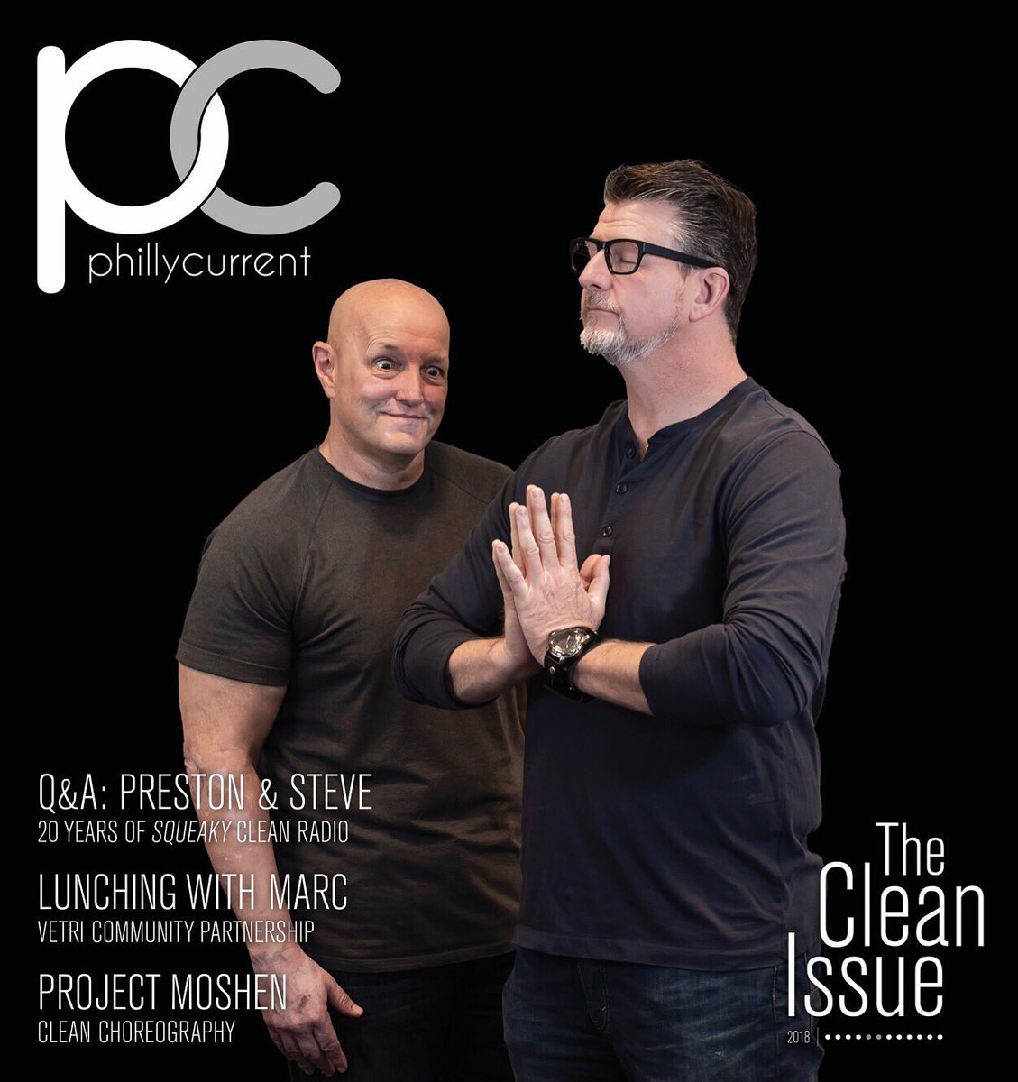 phillycurrent's tweet photo. Philly Current Magazine's #TheCleanIssue, featuring @933WMMR's @prestonelliot and @mor100, is here, you fine folks of Philadelphia! Do not miss this STACKED issue: https://t.co/oi5h64LhYL https://t.co/Rst4ojKC1E