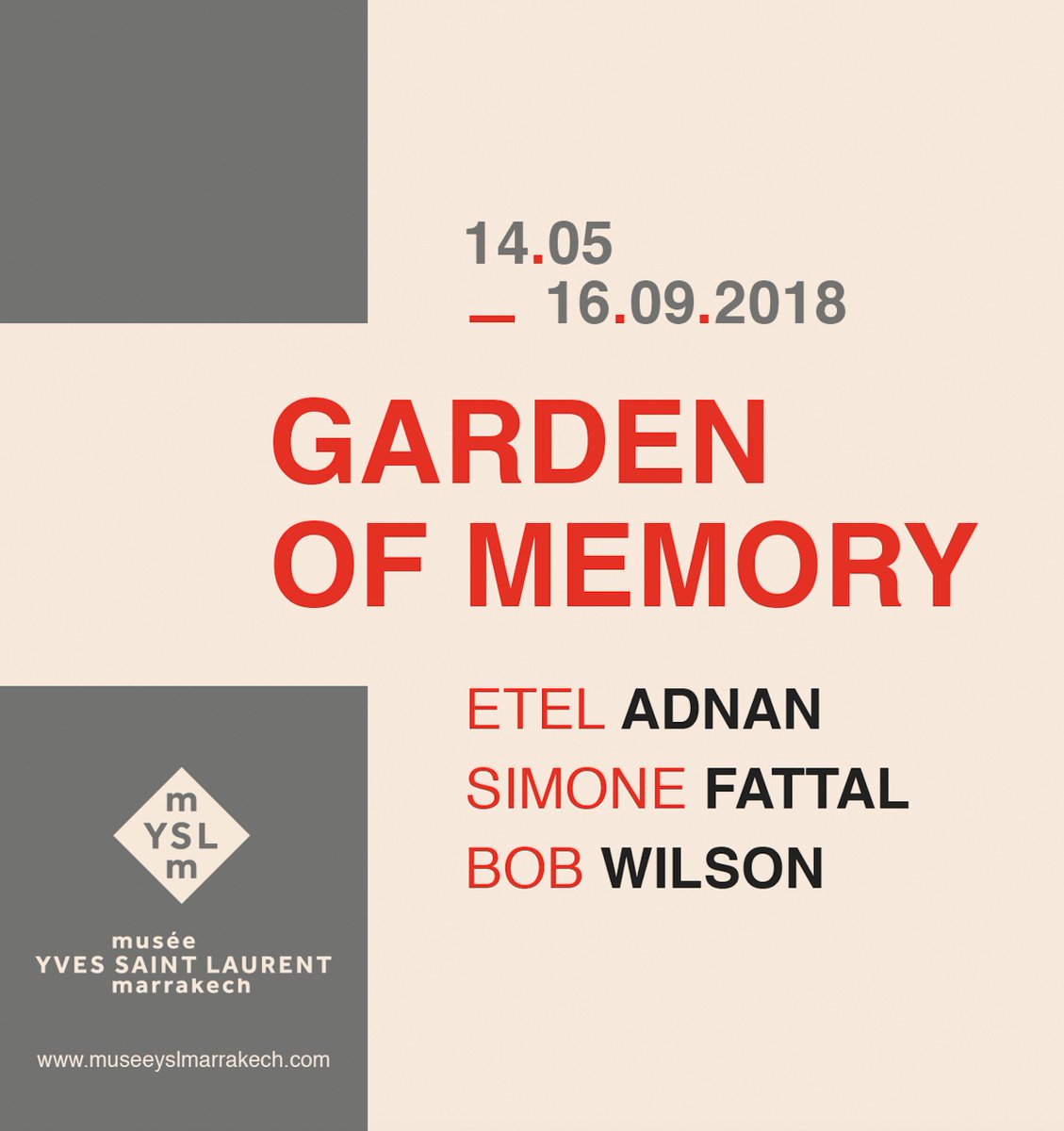 the third temporary exhibition to be presented at <a href="/myslmarrakech/">Musée YSL Marrakech</a>  will be Garden of Memory.
#comingsoon #exhibition #museum #contemporaryart  #morocco #marrakech
