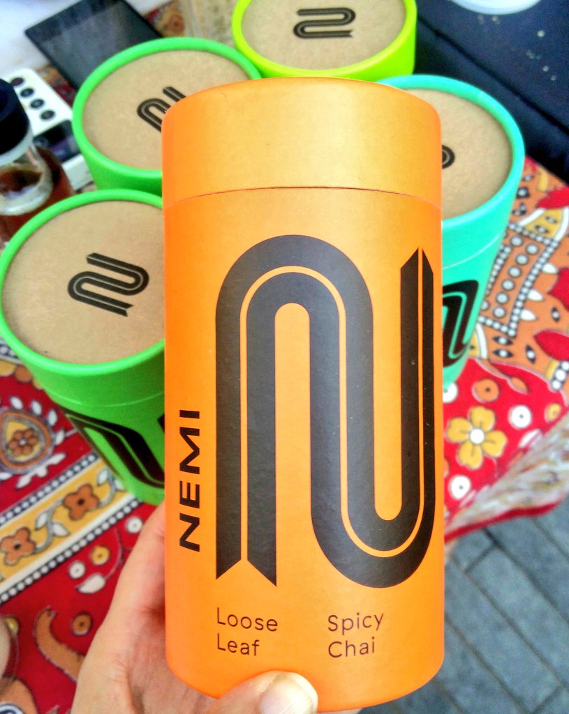 RemonaAly's tweet photo. Stopped for a taste of nostalgia and spice @nemiteas at #AlchemySC Best masala chai I've had in ages! Catch them for a lovely cuppa and support them in their employment of refugees at tea stalls across London https://t.co/XxIc6b9aZ2